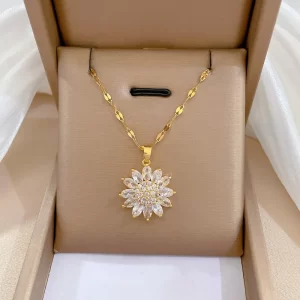 cadena Girasol golden white