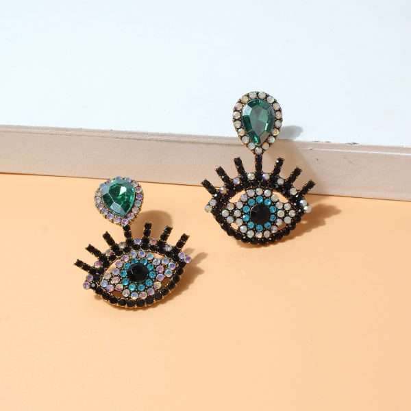 aretes ojo turco ocean green - Imagen 2