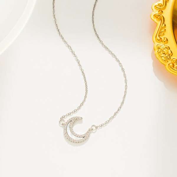 cadena luna madre perla silver