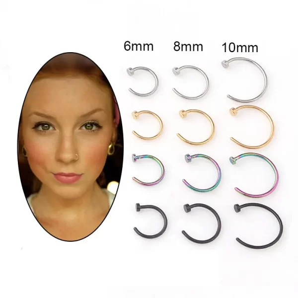 aretes piercing nariz argolla (1) dorado