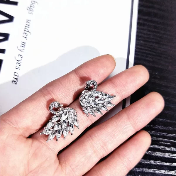 aretes cisne swan Full Diamond - Imagen 2