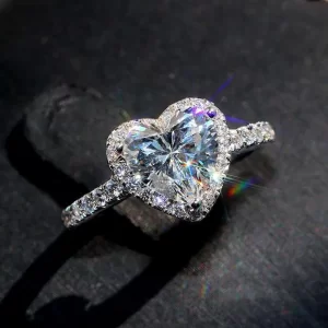 anillo corazón tornasol