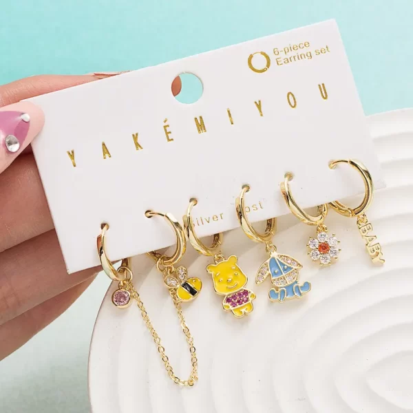 aretes party rings winnie pooh