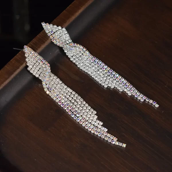 aretes long diamond tornasol - Imagen 2