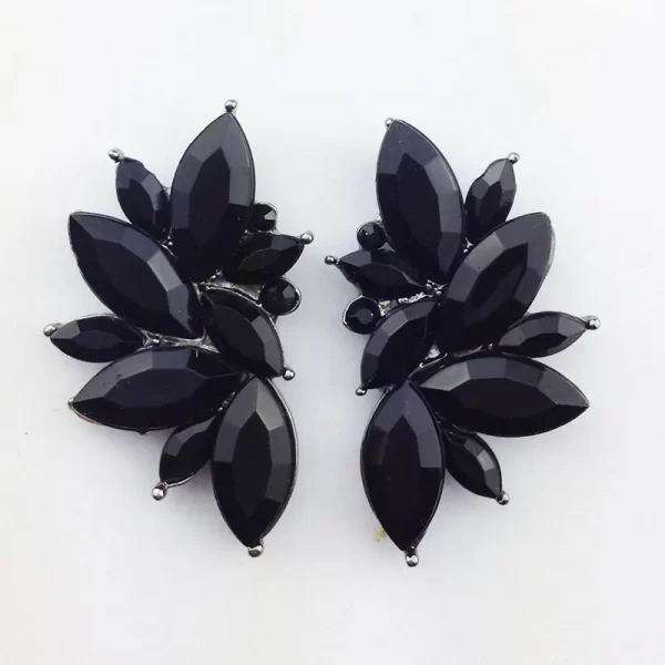 aretes hojas olive negras