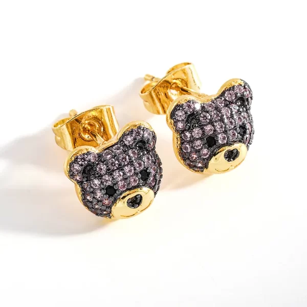 aretes ositos purple