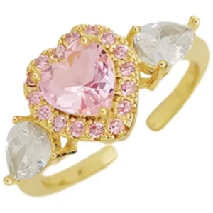 anillo corazon rosa golden