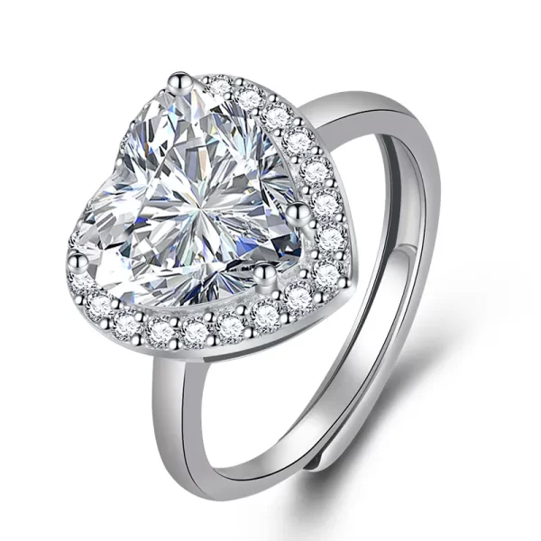 anillo corazon silver