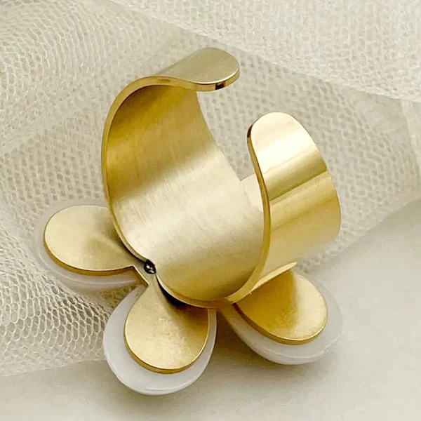 anillo pearl flower margarita - Imagen 2