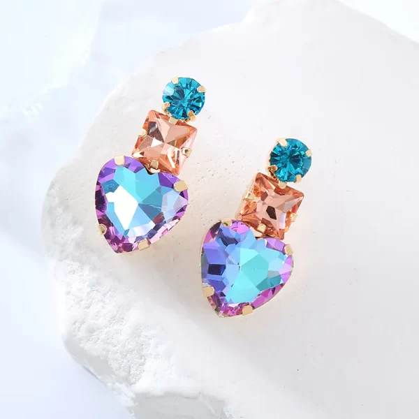 aretes corazones tornasol