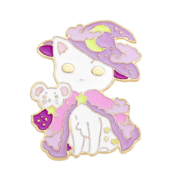 broche Molly cat magic blanco