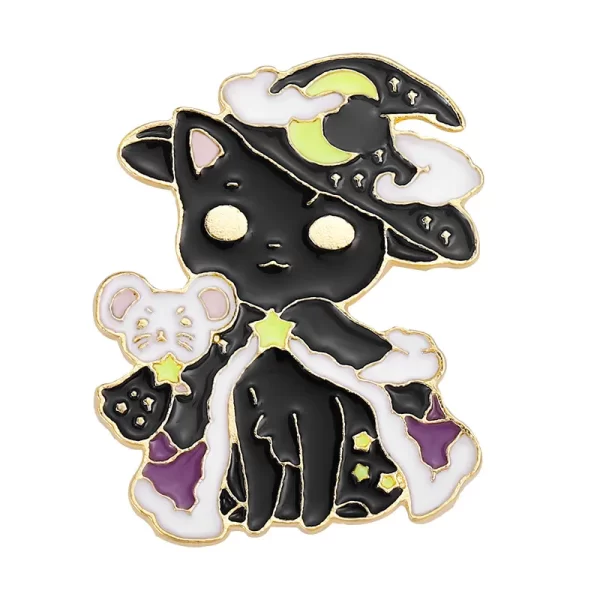 broche Molly cat magic negro