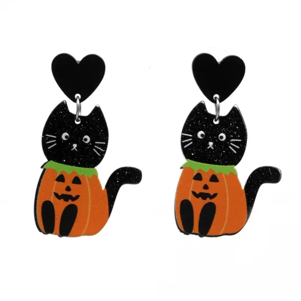 aretes gatitos halloween