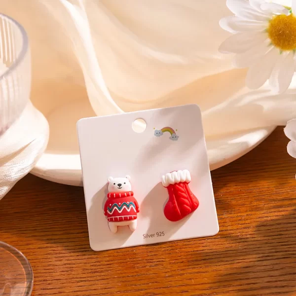 aretes xmas osito botita