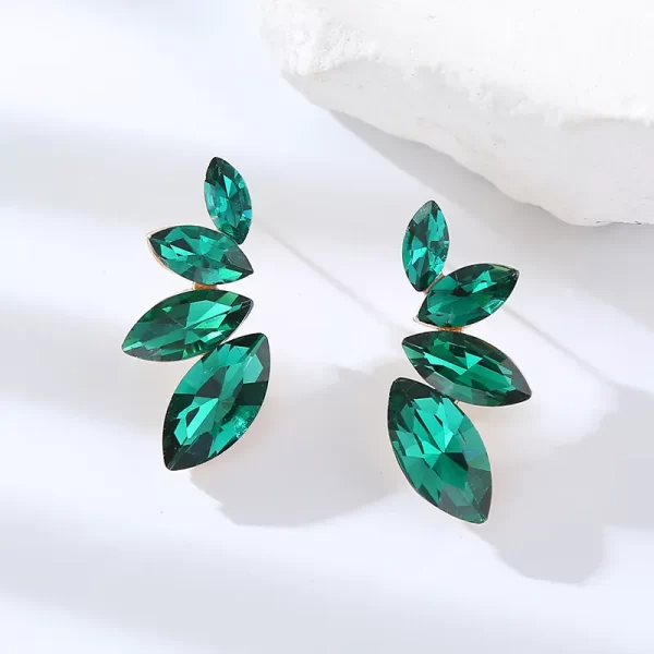 aretes hojas verdes