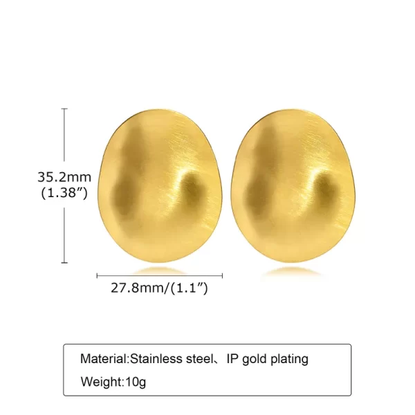 aretes dorados classic - Imagen 3