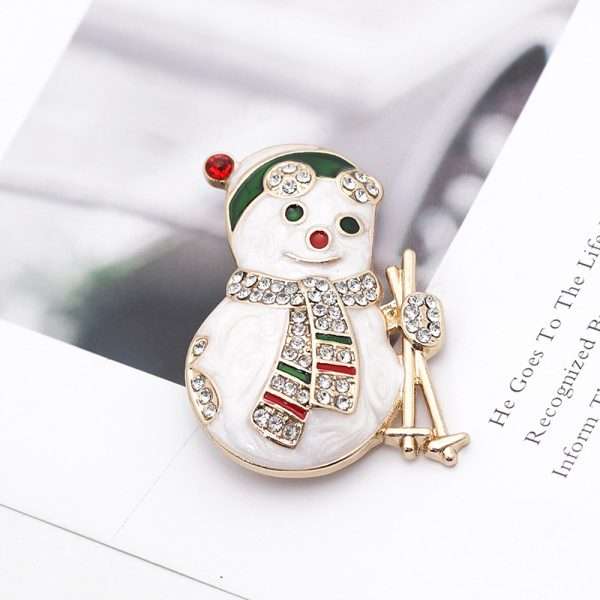 broche xmas snowman ski - Imagen 2