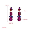 aretes olive rhinestones fucsia - Imagen 4