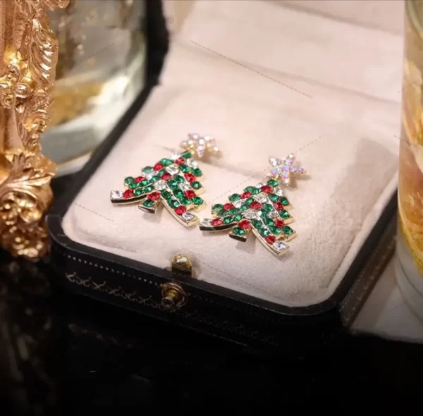 aretes xmas tree colores