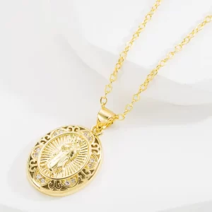 cadena virgen Maria golden