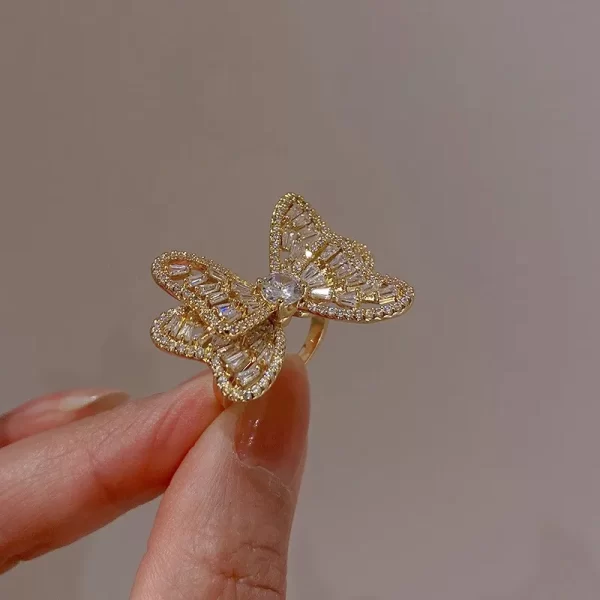 anillo mariposa zircon