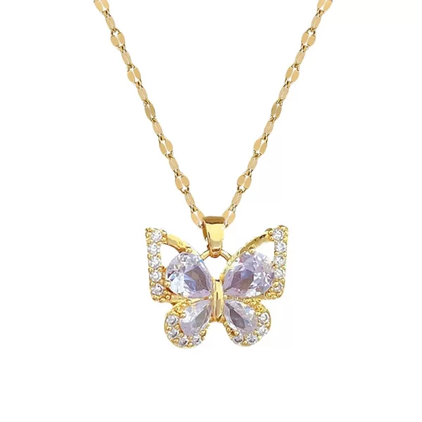 cadena mariposa goldplated zircon