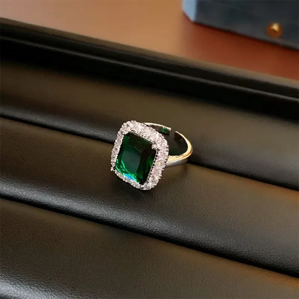anillo Esmeralda cuadrada emerald square - Imagen 2