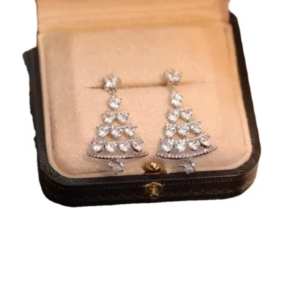 aretes xmas tree silver - Imagen 4