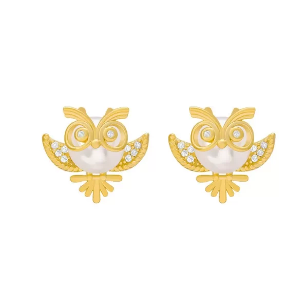 aretes  buhos perla