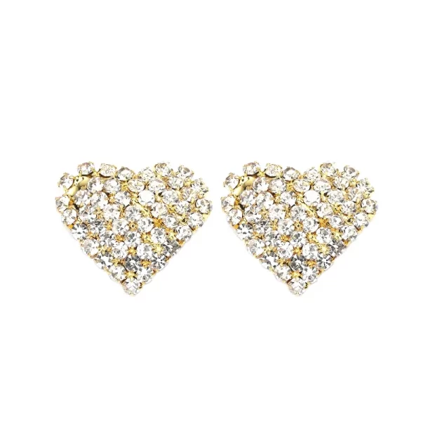 aretes  corazones zircon luxury