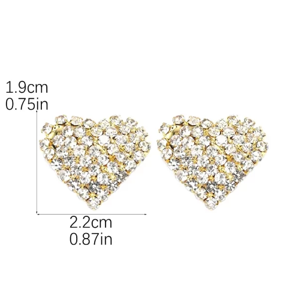aretes  corazones zircon luxury - Imagen 6