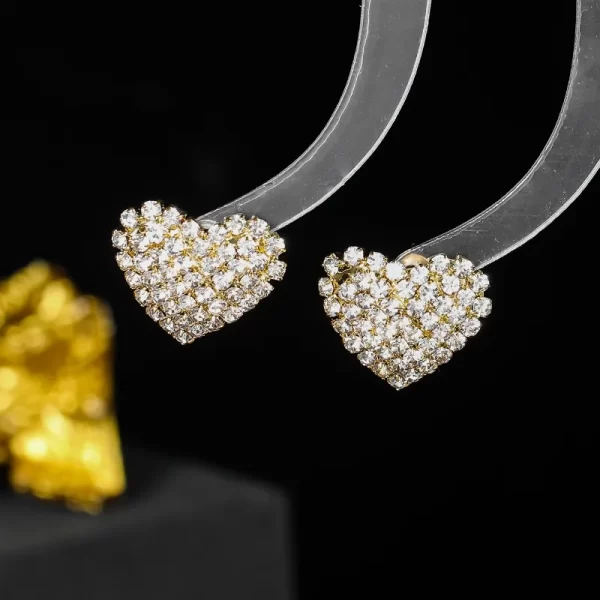 aretes  corazones zircon luxury - Imagen 5