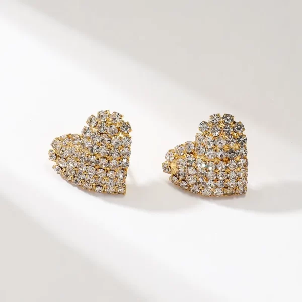 aretes  corazones zircon luxury - Imagen 4