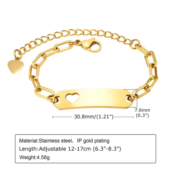 Pulsera bebe steel corazon - Imagen 4