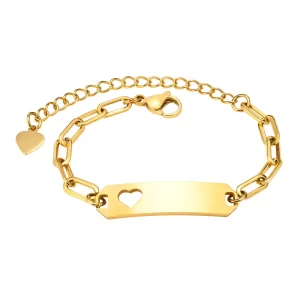 Pulsera bebe steel corazon