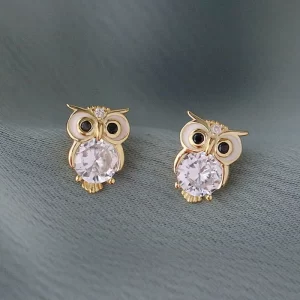 aretes  buhos zircon
