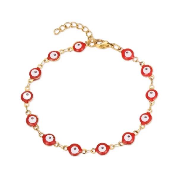 Pulsera ojo turco roja steel - Imagen 2
