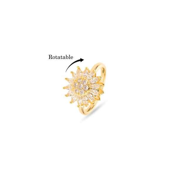 anillo girasol rotable Golden - Imagen 3