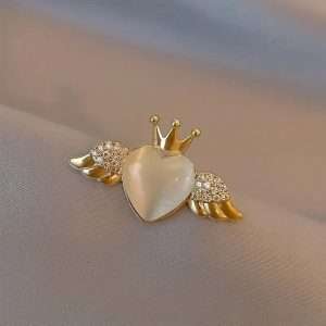 broche alitas corazon madre perla
