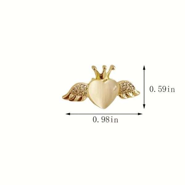 broche alitas corazon madre perla - Imagen 4