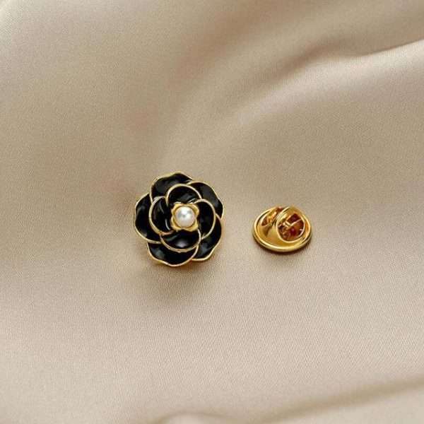 broche camelia negra small