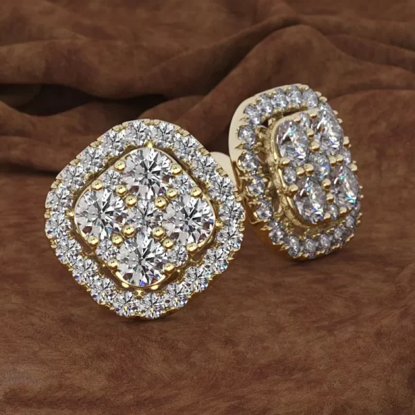 aretes earplug zircon golden - Imagen 4