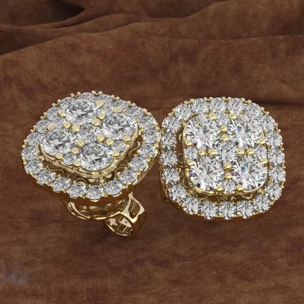 aretes earplug zircon golden