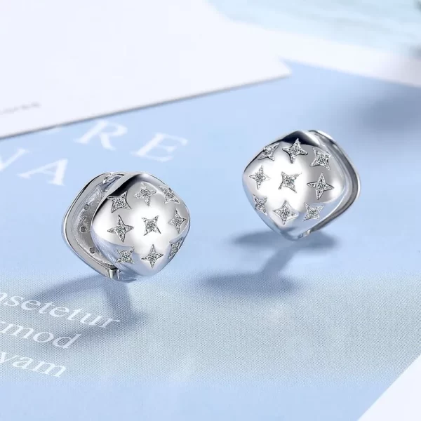 aretes stars silver - Imagen 2