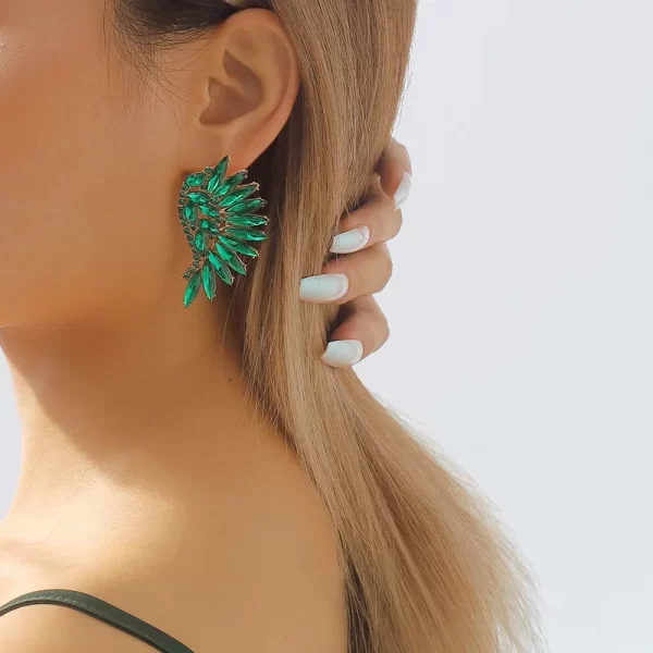 aretes angel wings verdes - Imagen 4
