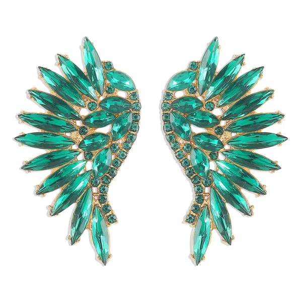aretes angel wings verdes