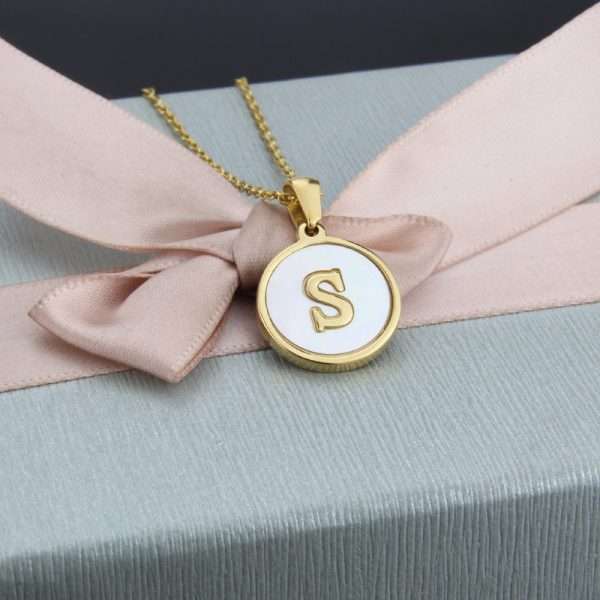 cadena round shell Letra S - Imagen 2