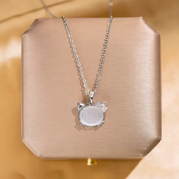 cadena gatito Molly madre perla hello kitty silver