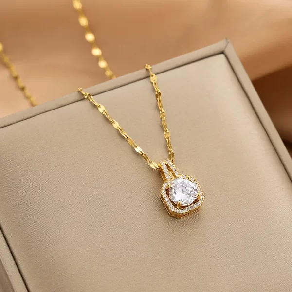 cadena square zircon blancos gold