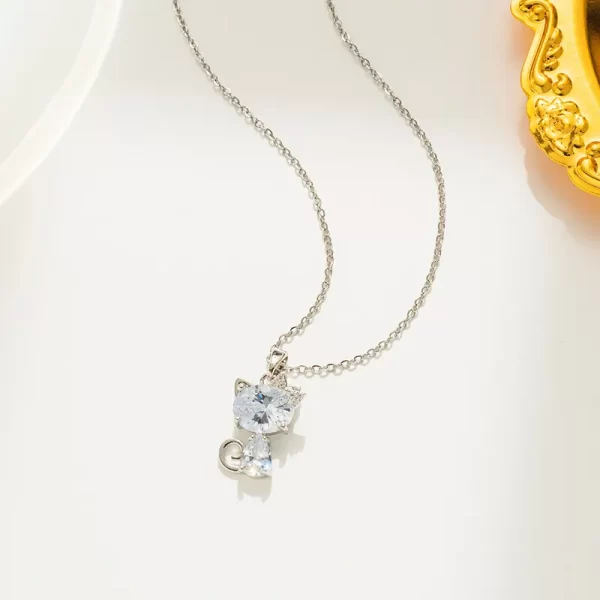 cadena Molly cute kitty silver